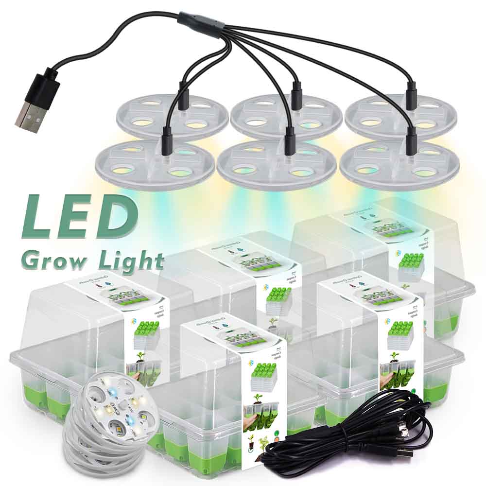 Indoor Garden Kit - LED-groeilicht Zaailing Starter Tray Kit met