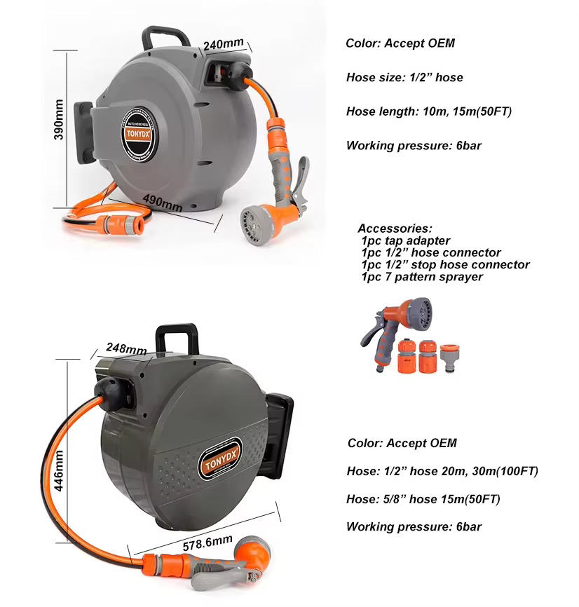 Automatic Watering - NEOTEC Hot Selling 30M 1/2 Waterslanghaspel