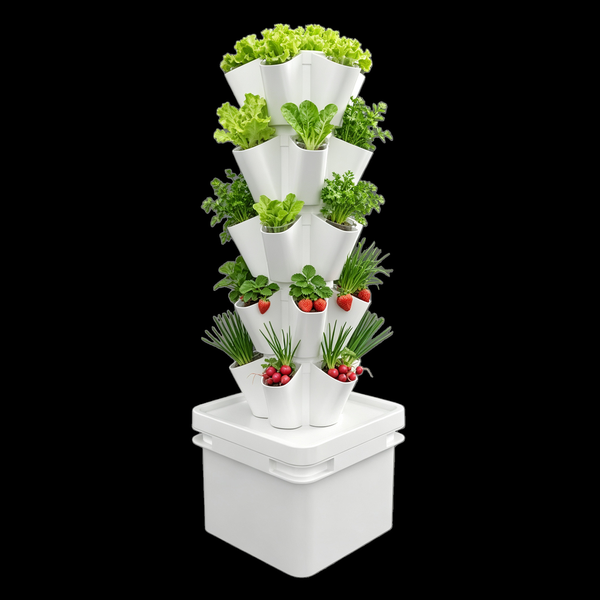 Hydroponic Tower - 8L Desktop Hydroponische Toren Bodemloze Teeltset