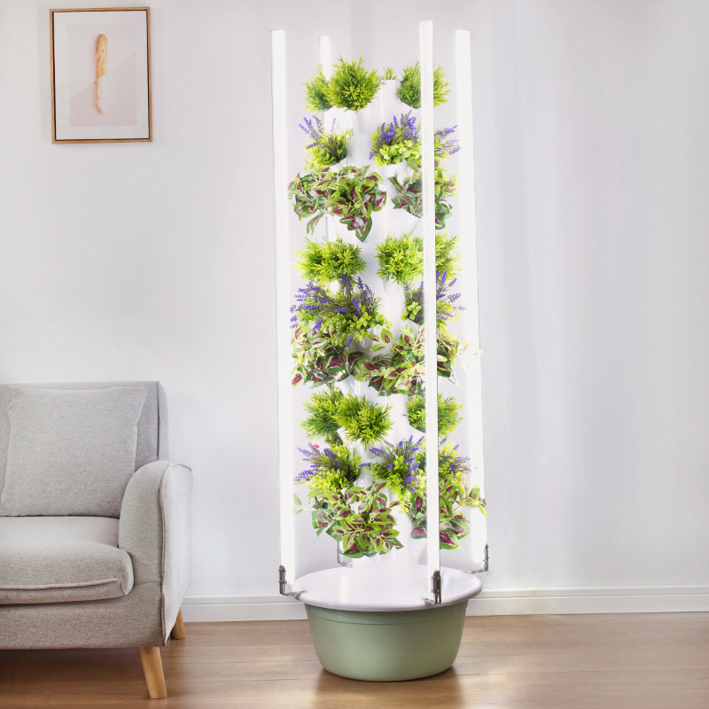 Hydroponic Tower - Met Led Grow Light Space Tree