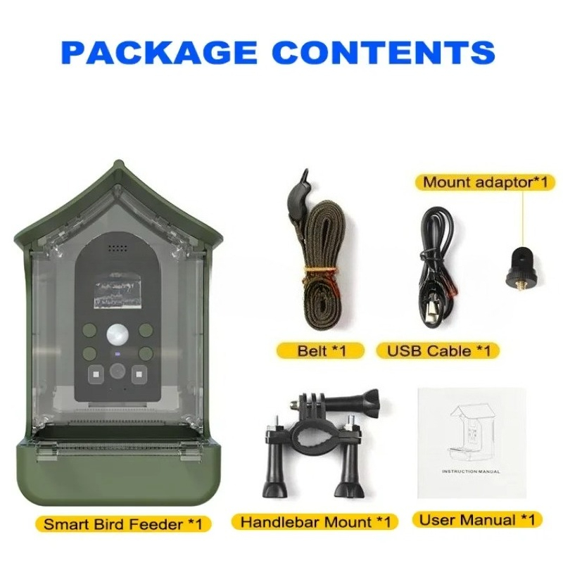 Garden Camera - Waterdichte buitentuin Wildlife Camera Ingebouwde microfoon