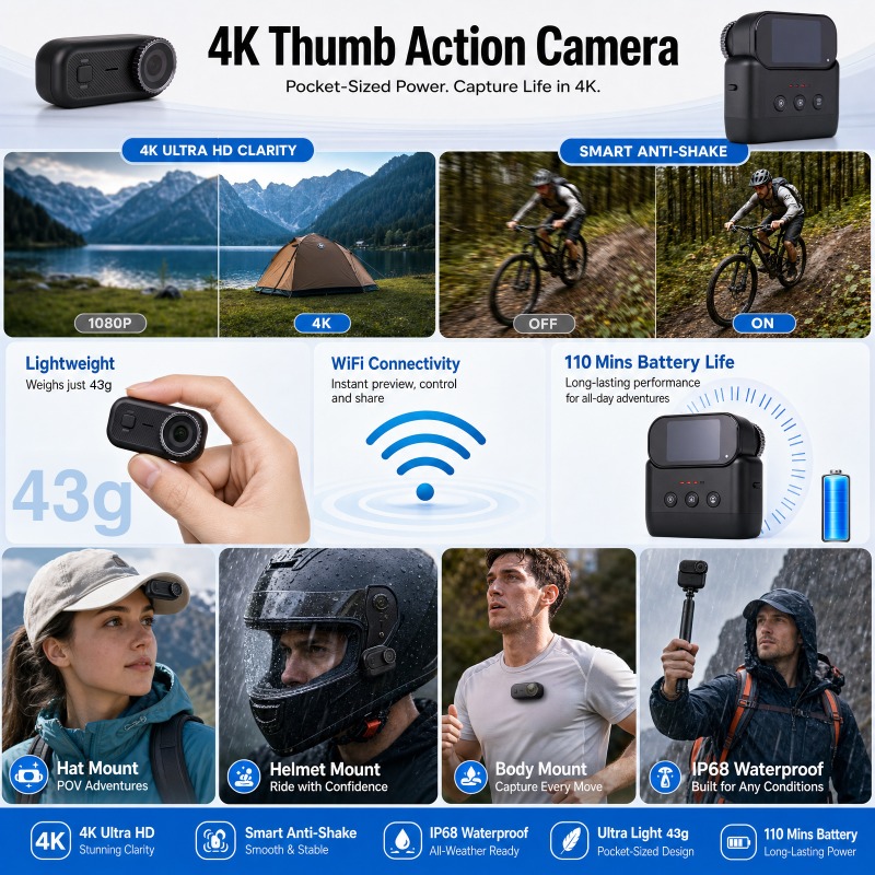 APEX Action 4K Camera Mini POV - Garden Camera recensie en prijs