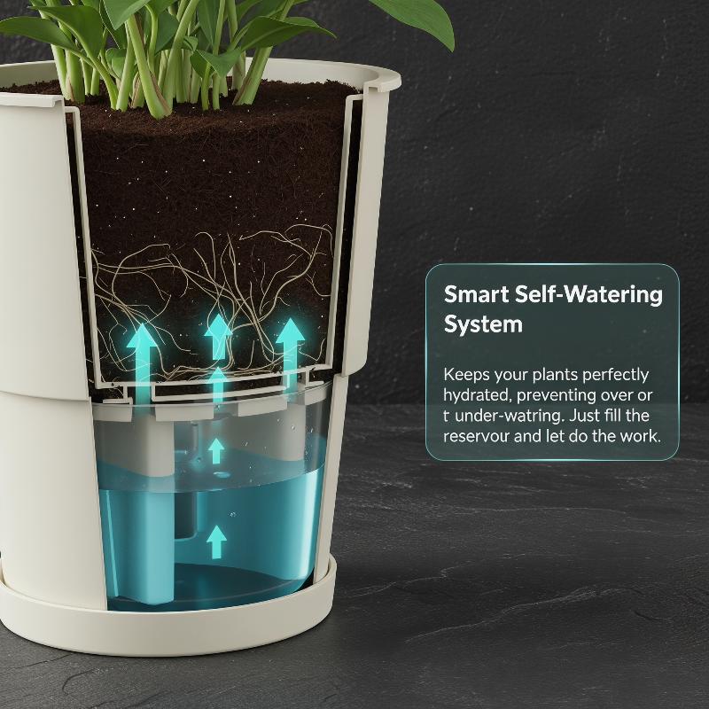 Rechthoekige zelfwaterende pla - Self Watering Planter recensie en prijs