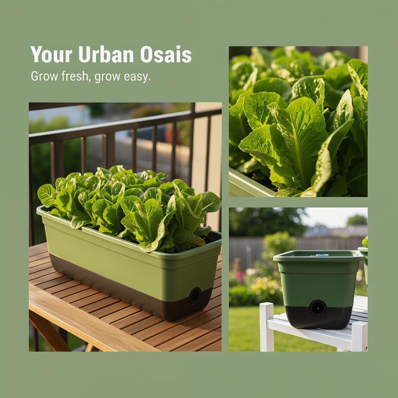 Rechthoekige zelfwaterende pla - Self Watering Planter recensie en prijs