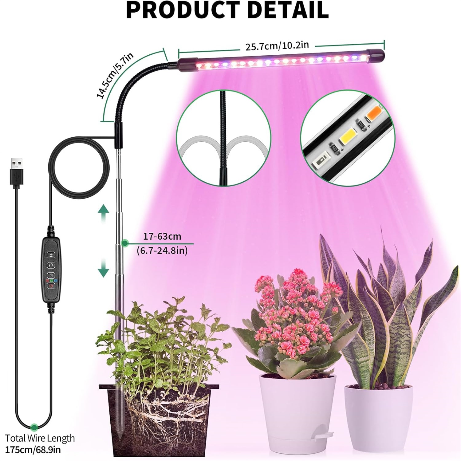 3 Kleuren USB Grow Lamp Plant  - Plant Grow Light Full Spectrum recensie en prijs