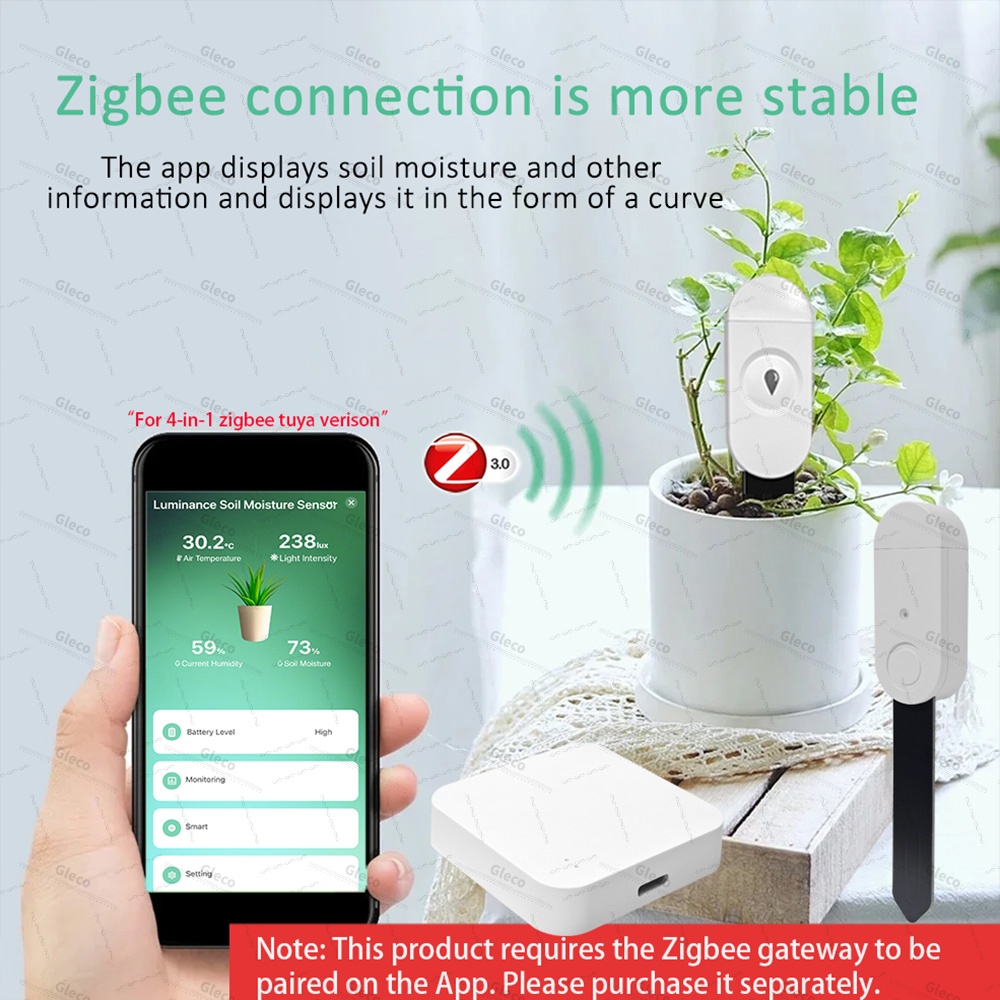 Zigbee Bodemvochtsensor Meter  - Plant Monitor recensie en prijs